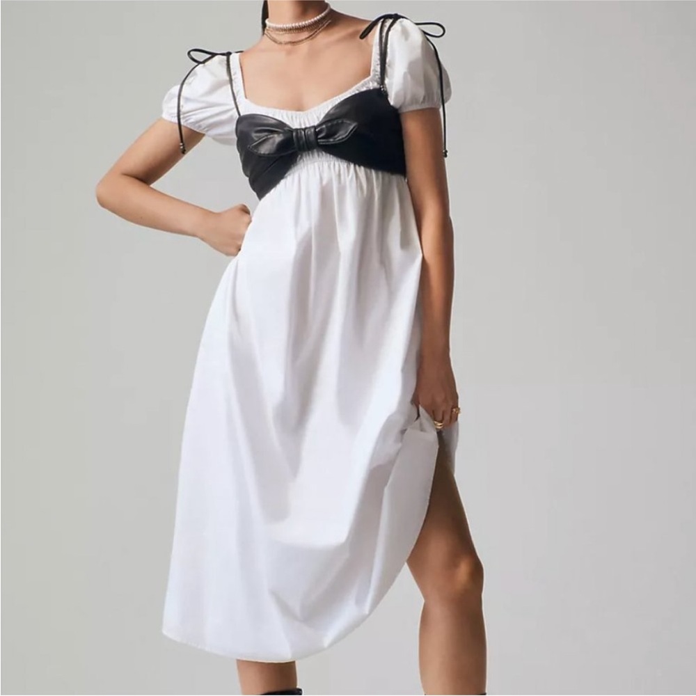 Pilcro faux leather micro bustier